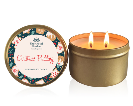 Christmas Pudding Soy Candle Tin 165g