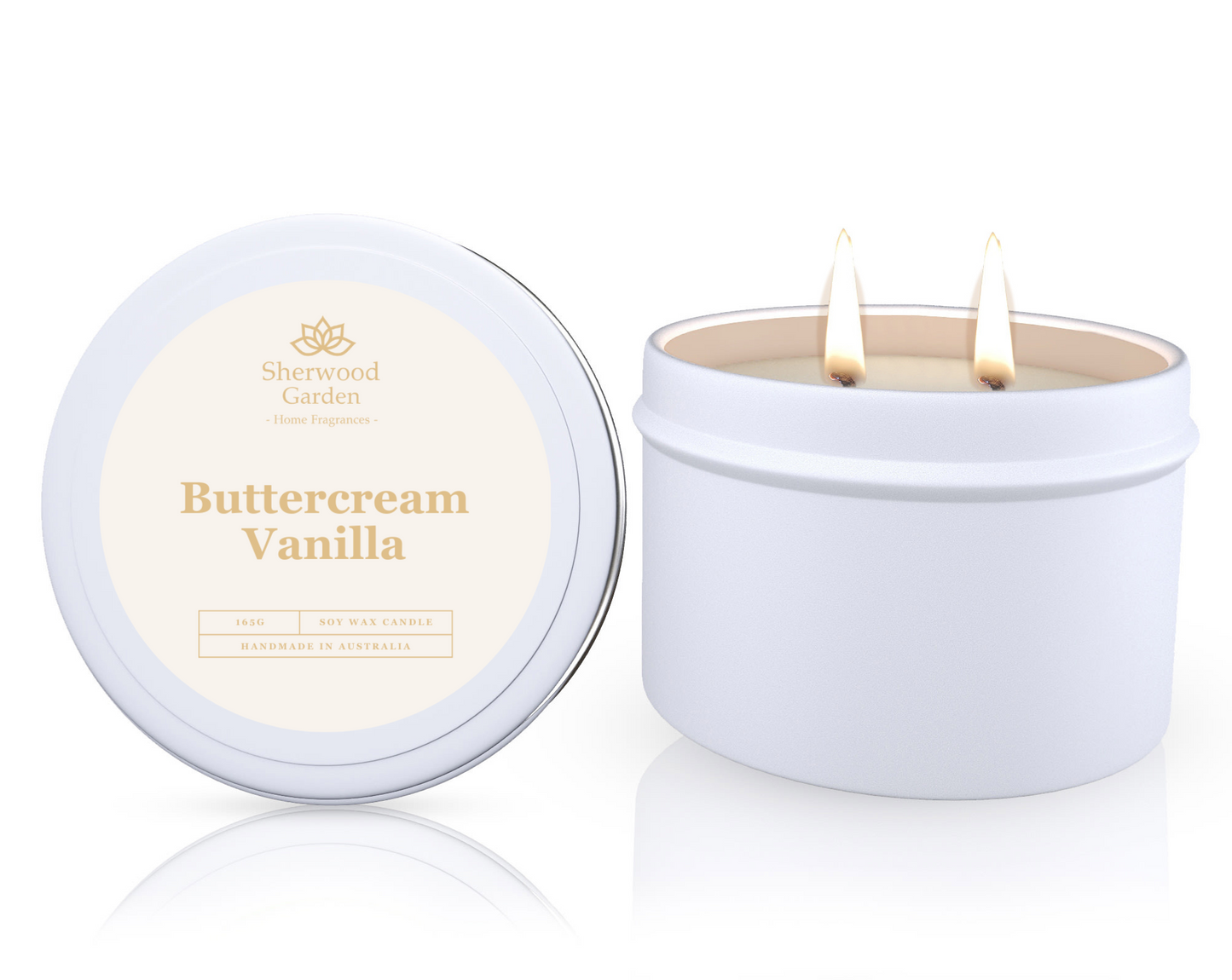 Buttercream Vanilla Soy Candle Tin 165g