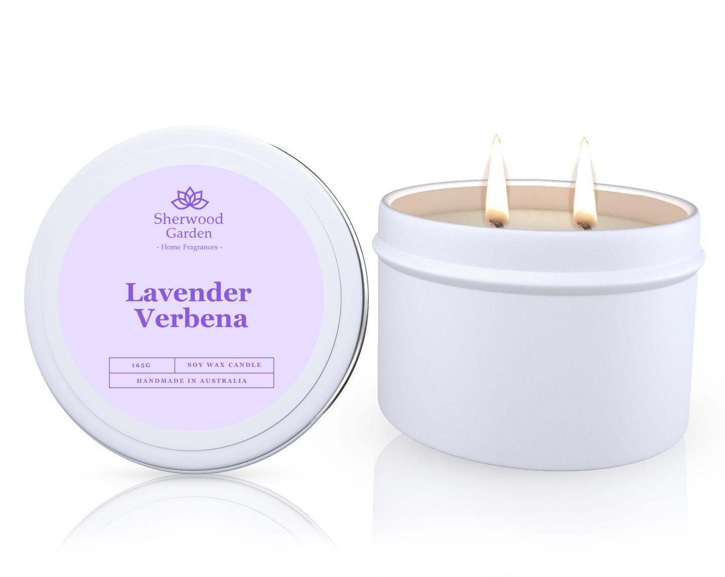 Lavender Verbena Soy Candle Tin 165g