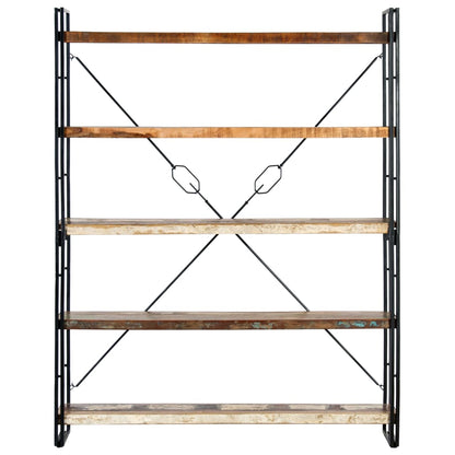 5-Tier Bookcase 140x30x180 cm Solid Reclaimed Wood