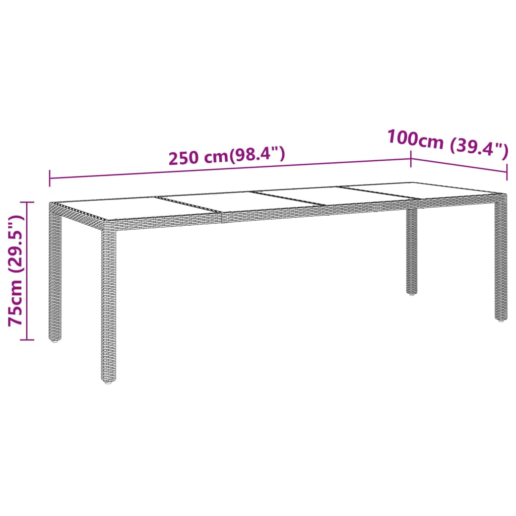 11 Piece Garden Dining Set Poly Rattan Grey