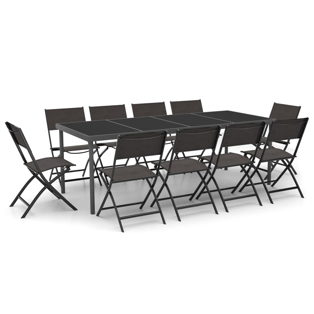 11 Piece Outdoor Dining Set Steel